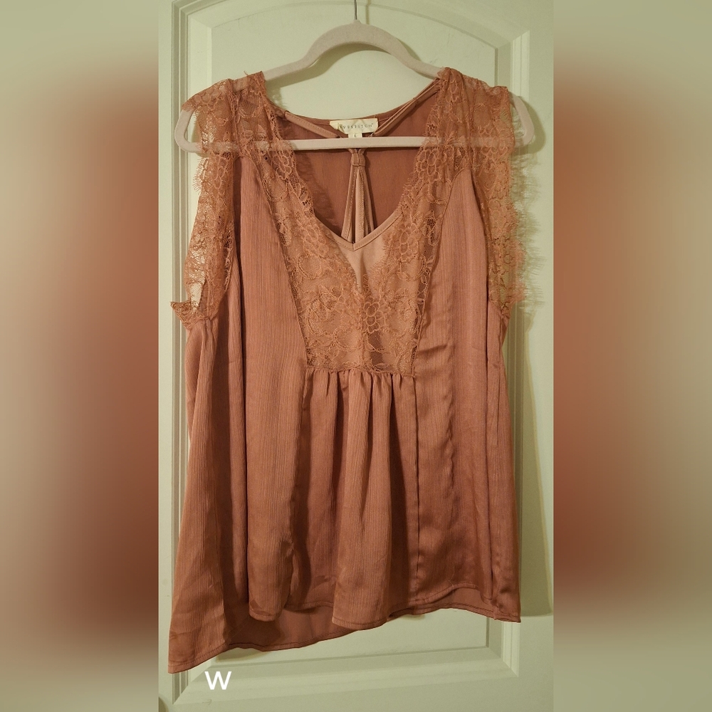 Lovestitch top tank lined lace cottagecore femenine size large